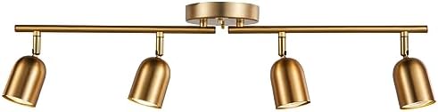 4 Light Track Lighting Kit with Matt Brass Finish