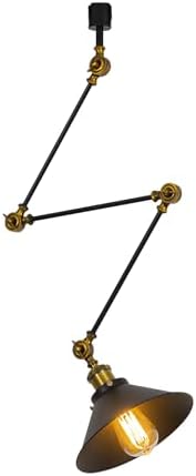 Yequandec 488-inch Height Track Lamp with Black Metal Shade E26 Base