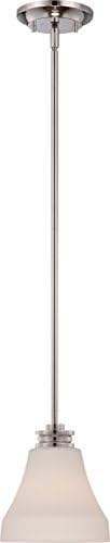 Nuvo 62422 One Light Mini Pendant Transitional Style Polished Nickel Modern Ceiling Light