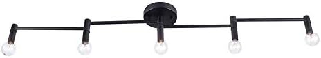 Globe Electric 59969 Tempo 5-Light Foldable Track Lighting Matte Black
