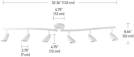 Globe Electric 59353 Grayson 6-Light S-Shape Track Lighting
