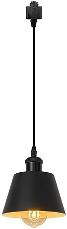 E26 Pendant Lamp Retro Black Ceramic Pendulum