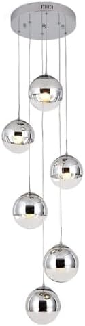 Modern Simple Spiral Staircase Chandelier with Adjustable Height