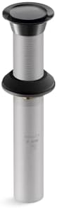 Bathroom Sink Clicker Drain No Overflow Blackened Bronze