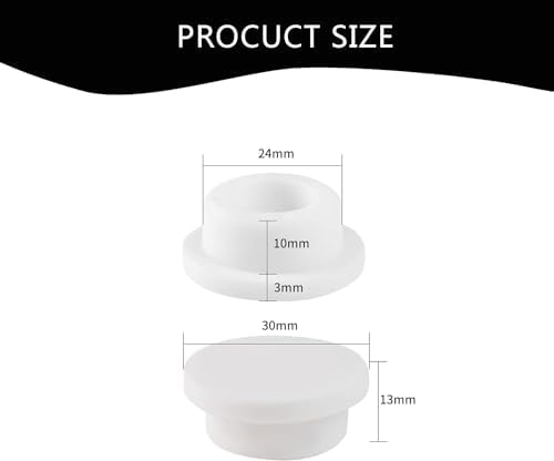 4-Piece Silicone Sink Overflow Cover for Kitchen Bath White
