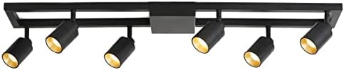 VidaLite Shura 6-Light Black Integrated LED Ceiling Light - Durable Rotating Heads