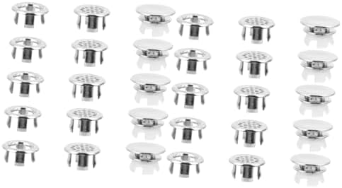 OSALADI 30 Pcs Overflow Hole Kitchen Sink Basin Trim Cover Set