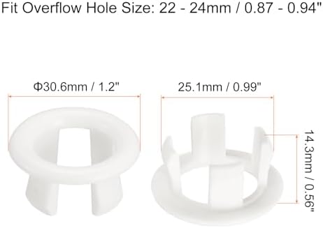 UXCell Sink Overflow Rings White