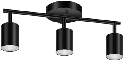 Bricosmocon 3 Light Track Lighting Fixture Black