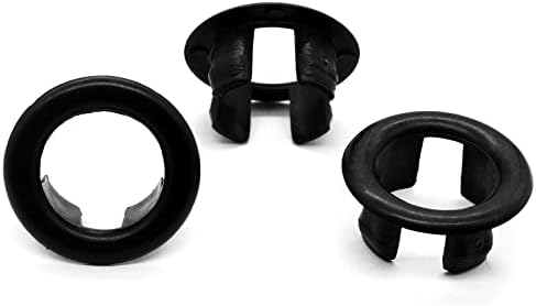6-Pack Sink Overflow Rings Universal Bath Sink Overflow Hole Cover Matte Black