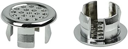OdinestBathroom Sink Overflow Plug Set with Chrome Silver Mesh