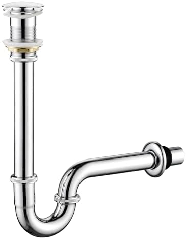 High-Quality Brass P-Trap Set for Bathroom Sink Chrome