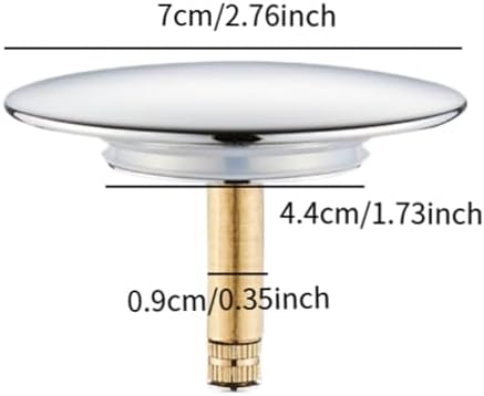 Copper Stainless Steel Sink Drain Plug with Rotating Switch