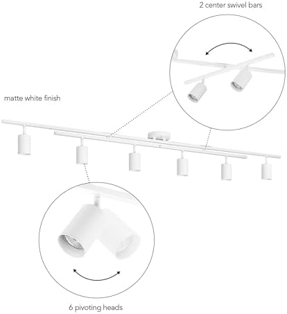 6-Light Track Ceiling Matte White