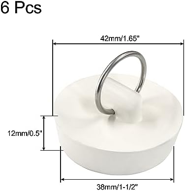 protect leaks 1-12 inch sink stopper 6 pack