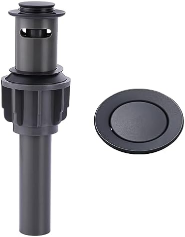 ALEASHA Matte Black Pop Up Drain Stopper for Bathroom Sink
