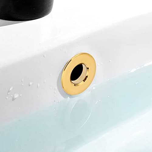 Brass Sink Overflow Cover For Bathrooms Gold 12x06in