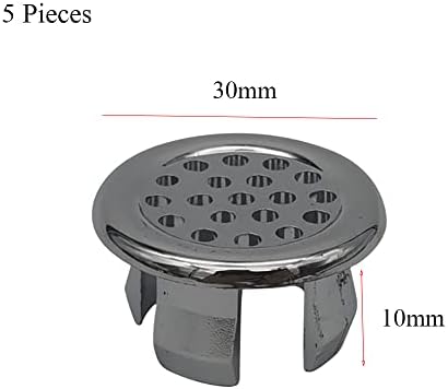 OdinestBathroom Sink Overflow Plug Set with Chrome Silver Mesh