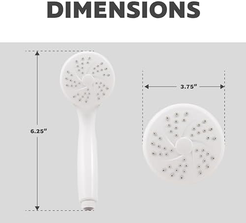 Waxman 8076200 Complete Handheld Shower Head White