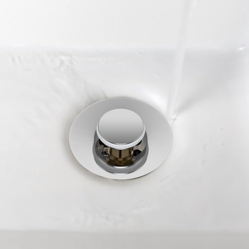 Universal Bathroom Sink Stopper with Hair Catcher