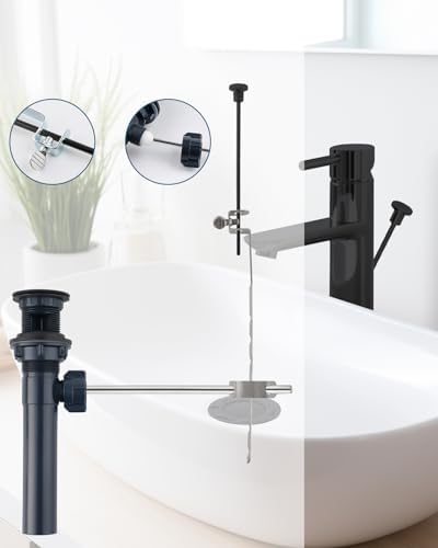 Hygie Rinse Sink Drain with Lift Rod and Overflow