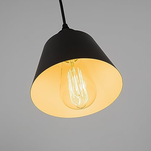 E26 Pendant Lamp Retro Black Ceramic Pendulum