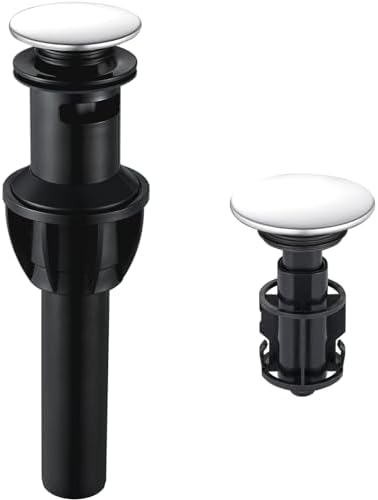 Francany Chrome Pop Up Drain Stopper with Overflow for Vessel Sink