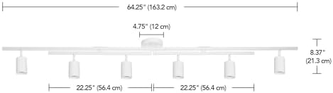 6-Light Track Ceiling Matte White