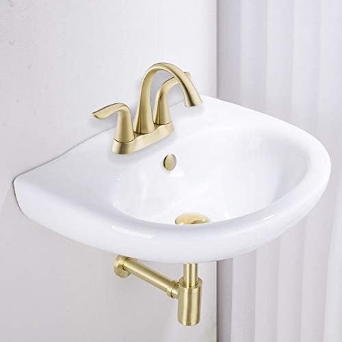 Solid Brass Sink Overflow Cap Round Hole Cover Brushed Brass Gold