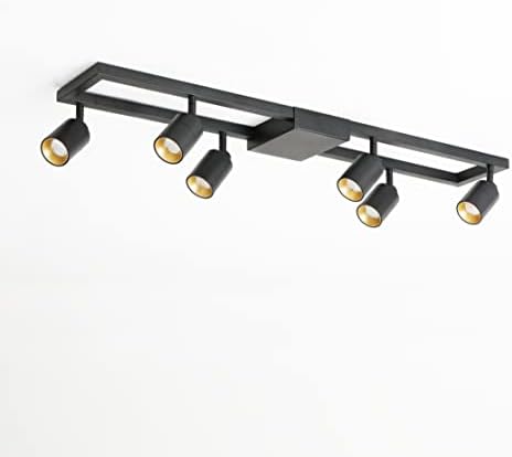 VidaLite Shura 6-Light Black Integrated LED Ceiling Light - Durable Rotating Heads