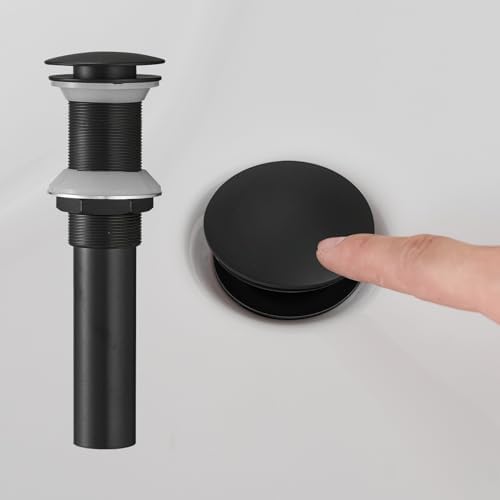 Bathroom Sink Drain Pop Up Stopper Matte Black