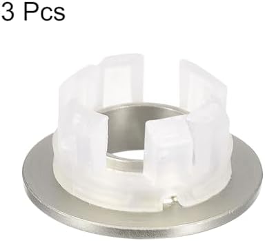Durable Sink Overflow Rings brushed silver 3Pcs Set for bathroom kitchen use