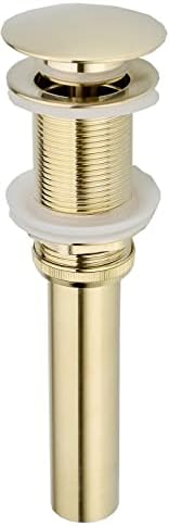 ZASLEME Gold-Plated Bathroom Sink Pop-Up Drain No Overflow