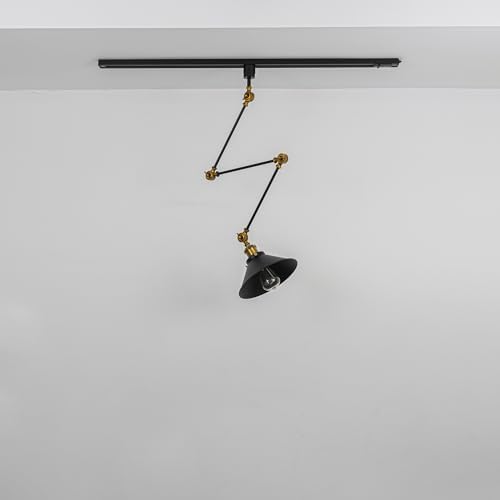 Yequandec 488-inch Height Track Lamp with Black Metal Shade E26 Base