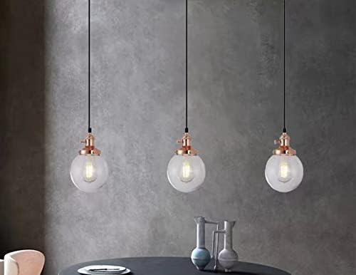 Sturdy Hang-Free 3-Light Copper Pendant for Exposure Style