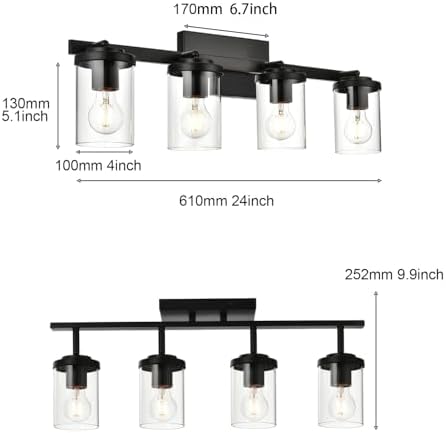 BONLICHT Rustic Industrial Ceiling Lighting Kit