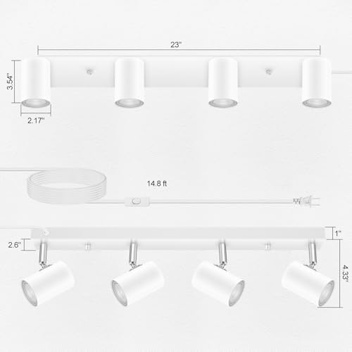 AUQUEE 4 Light Track Lighting Kit