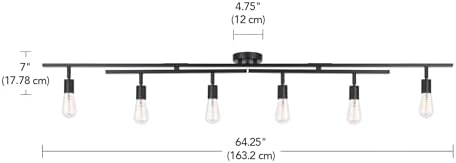 Versatile Durable 6-Light Swivel Track Lighting