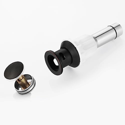 PARLOS Pop Up Sink Drain Stopper with Hair Catcher Oil Rubbed Bronze 2100603