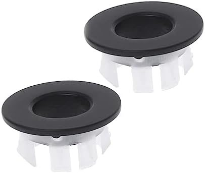 OSALADI 2pcs Bathroom Sink Overflow Cover Brass ABS Material