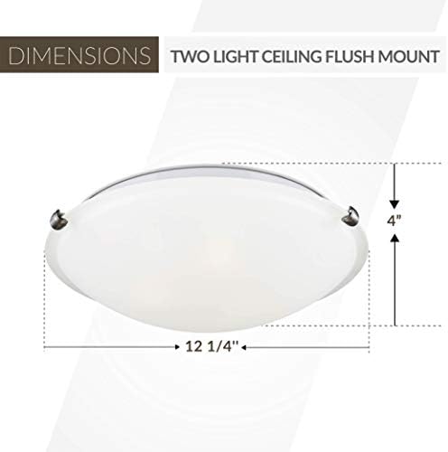 Seagull Lighting Two Light Ceiling Flush Mount White