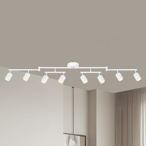 8 Light Track Lighting Fixtures Ceiling Matte White