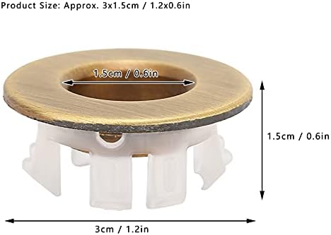 Sink Overflow Rings Matte Gold Bathroom Drain Cover