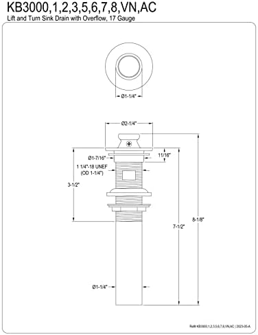 Durable Sink Drain with Chrome Finish