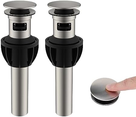 Hibbent 2-Piece Metal Sink Drain Stopper System