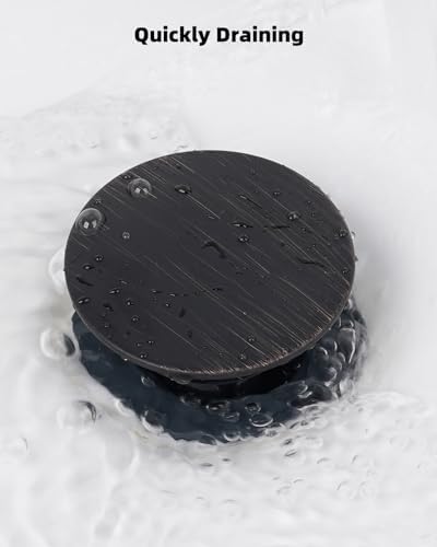 No-Clog Sink Drain Easy Install Overflow Oil Rubbed Bronze