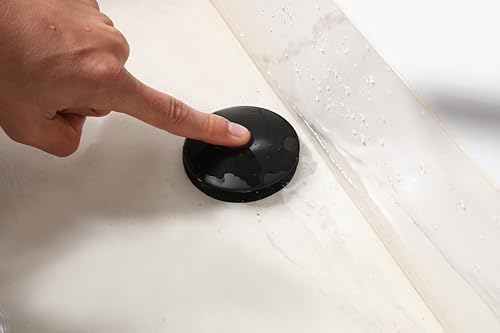 HMEGAO Matt Black Bathroom Sink Drain with Overflow
