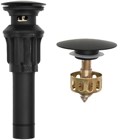 ECHLI Pop Up Drain with Overflow and Anti-Clogging Basket Strainer