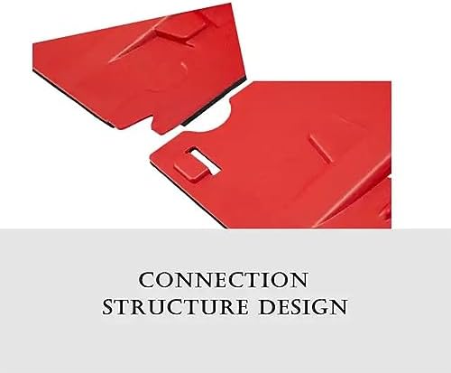 ABS Flood Barrier L-Shaped Water Gate 6pcs Red