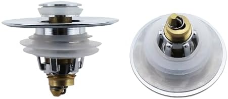 RLECS Silver Pop Up Drain Plug 39MM for Bathroom Sink Kitchen